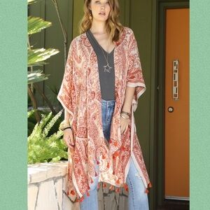 Light My Fire Ruggine, Paisley Kimono Duster NWT